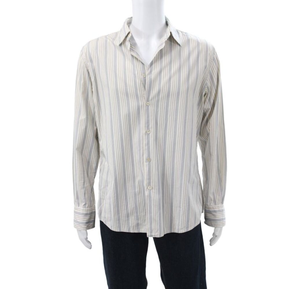 John Varvatos Star USA Men's Long Sleeves Button Down Striped Shirt Size L